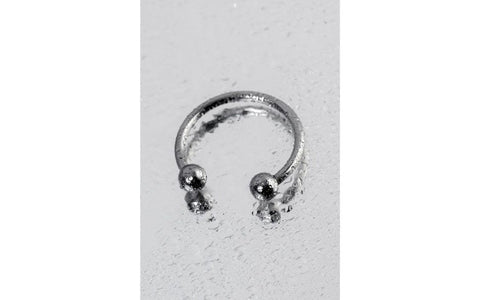 Metal Silver Metal Penis Erection Ring 3cm - Cock Rings