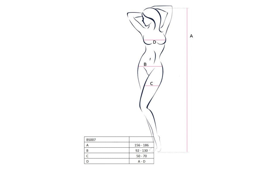 Passion Lingerie Fishnet Bodysuit With Open Crotch One Size Black - - Teddies and Bodysuits