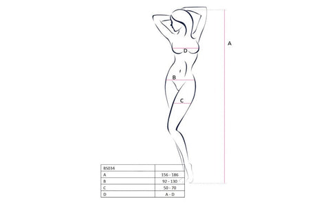 Passion Lingerie Sexy and Classy Womens Bodystocking BS034 One Size Black - Body Stockings