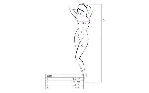 Passion Lingerie Womens Sexy Bodystocking BS049 One Size White - Body Stockings