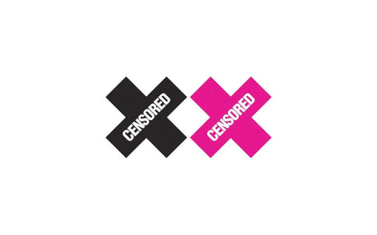 Peekaboo Fashionable Nipple Pasties Censored Black & Pink - Fancy Dress Ups
