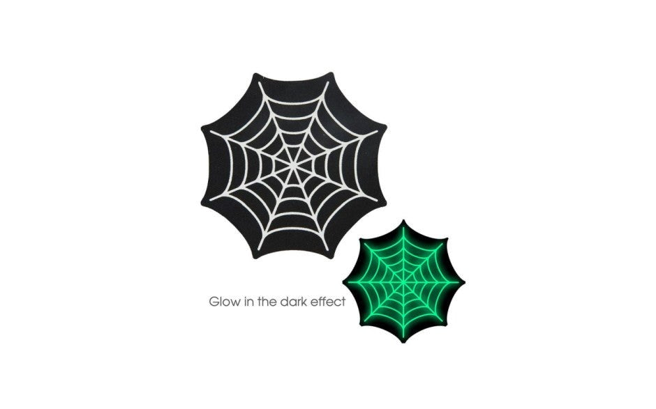 Peekaboo Glow In The Dark Webs Premium Nipple Pasties - - Fancy Dress Ups