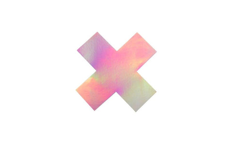 Peekaboo Iridescent X Nipple Pasties Holographic - Fancy Dress Ups