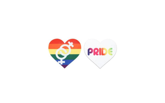 Peekaboo Pride Hearts Sleek & Sexy Nipple Pasties - Fancy Dress Ups