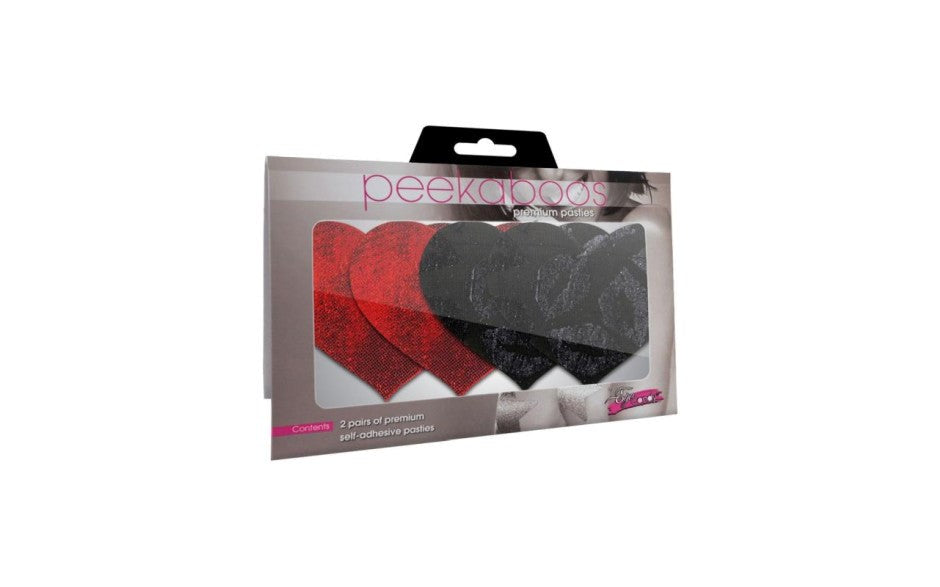 Peekaboo Stolen Kisses Hearts Shaped Nipple Pasties - - Fancy Dress Ups