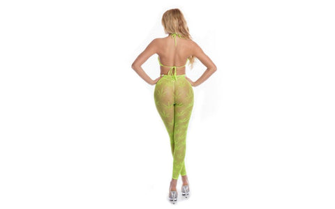 Pink Lipstick All About Leaf Womens Bra Set One Size Green - Bras and Bra Sets