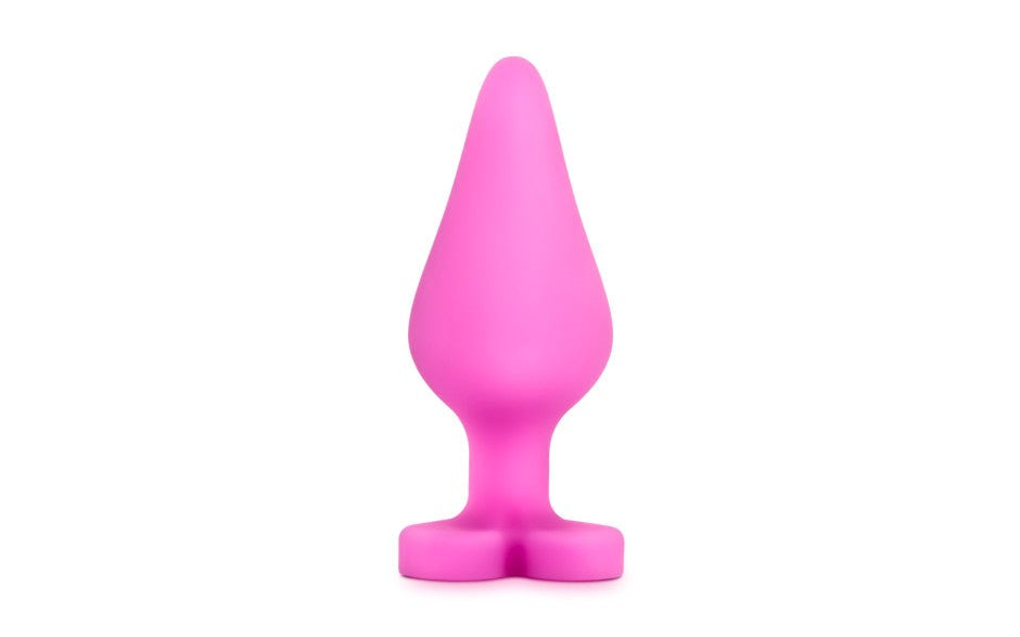 Play With Me Naughtier Candy Heart Shaped Ride Me Butt Plug 4 Inch - - Butt Plugs