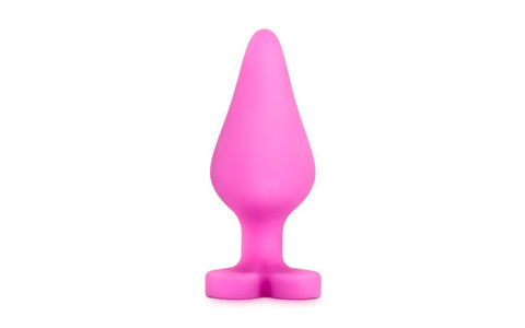 Play With Me Naughtier Candy Heart Shaped Ride Me Butt Plug 4 Inch - Butt Plugs