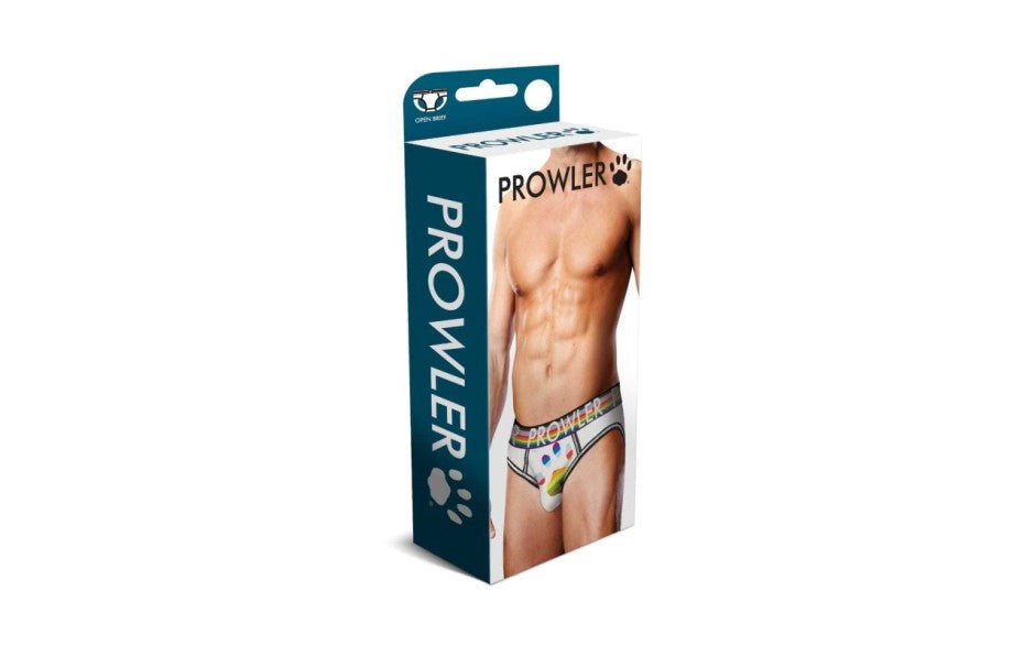 Prowler Oversized Paw Open Backless Mens Brief White - - Mens Briefs And Boxers