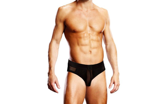 Prowler Mesh Open Back Sexy Mens Brief Black - Mens Briefs And Boxers