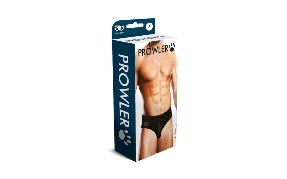 Prowler Mesh Open Back Sexy Mens Brief Black - - Mens Briefs And Boxers