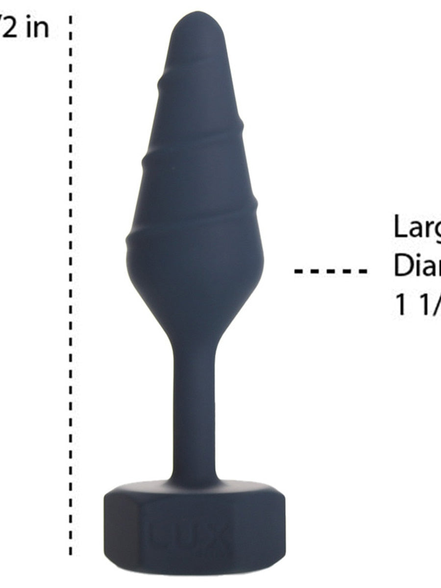 BMS Factory Lux Active Twist Silicone Anal Plug Blue - - Butt Plugs