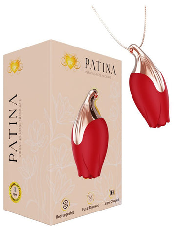 Full Circle Patina Vibrating Rose Necklace Clit Vibe - Clit Ticklers and Pulsators