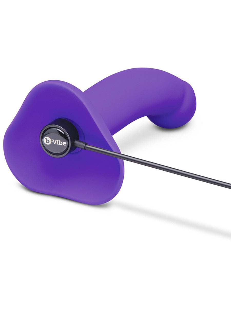 b-Vibe Vibrating Curved Silicone Dildo Strap-On Kit - Strap On Sextoys