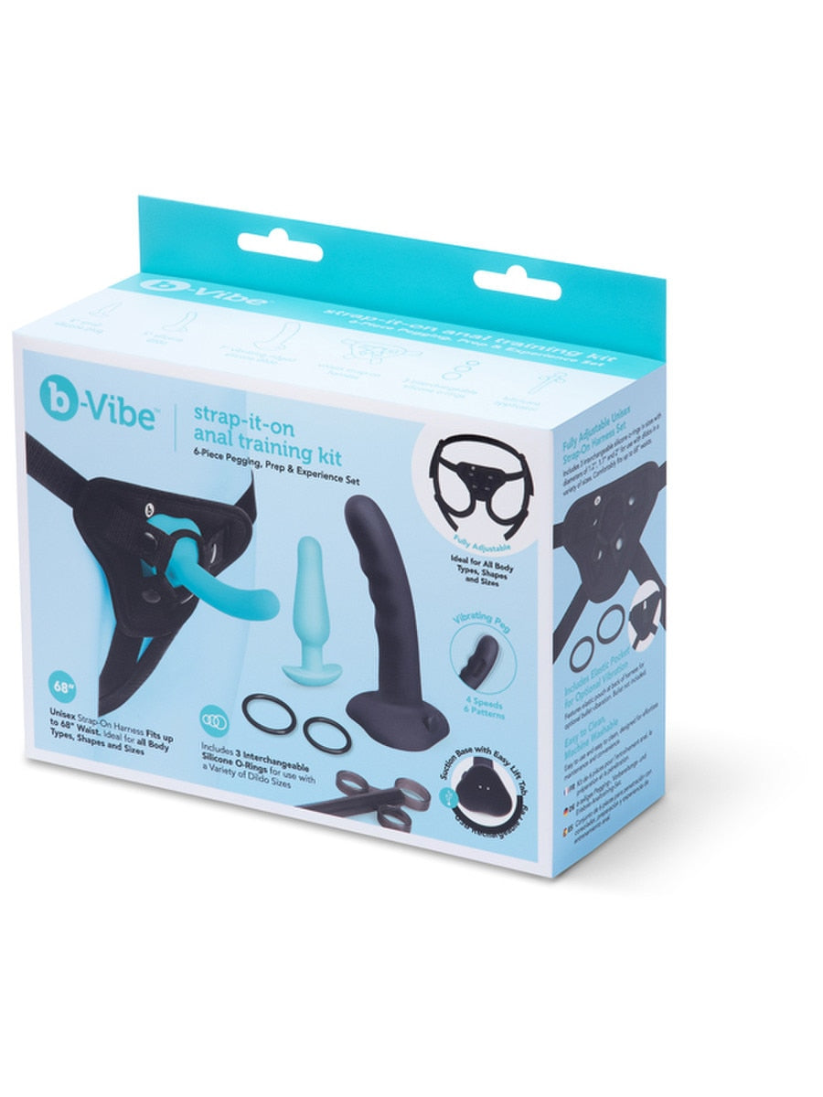 b-Vibe Strap-It-On 8 Piece Pegging Anal Training Kit - Butt Plugs