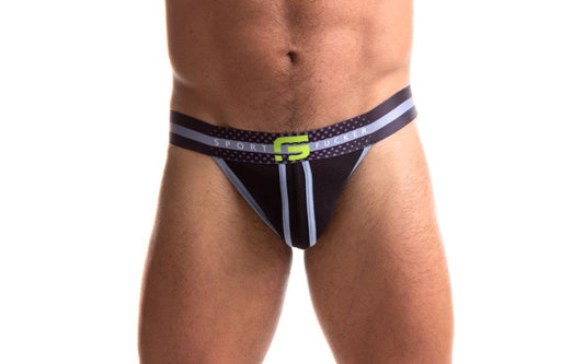 Sport Fucker Jersey Mens Jock Strap Black - Jocks and G-Strings