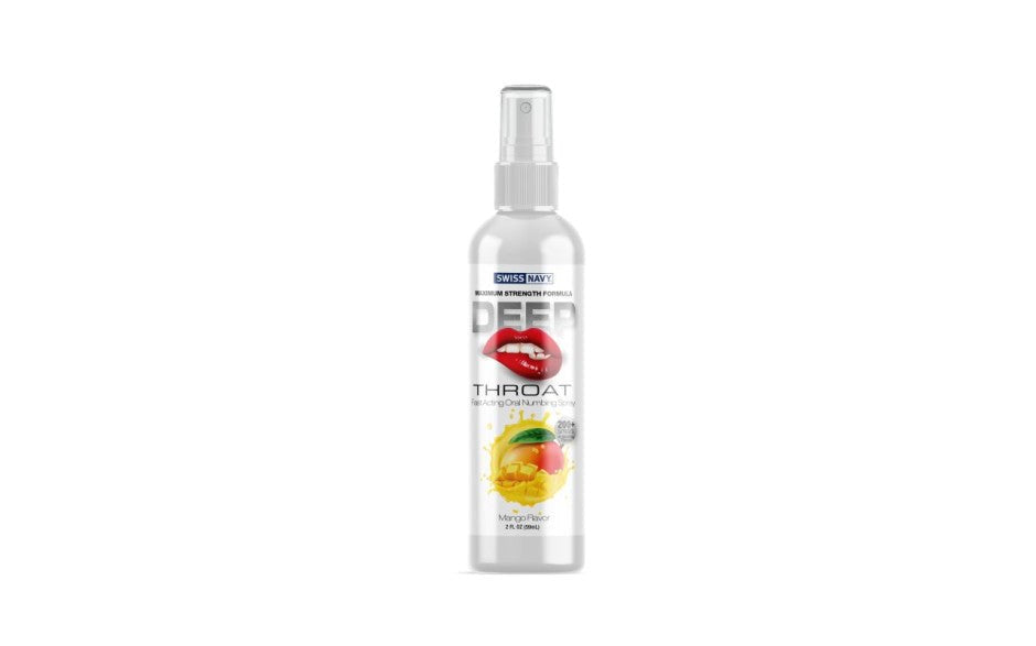 Swiss Navy Deep Throat Fast Acting Oral Numbing Spray 59 ml - - Delay and Excite Sprays