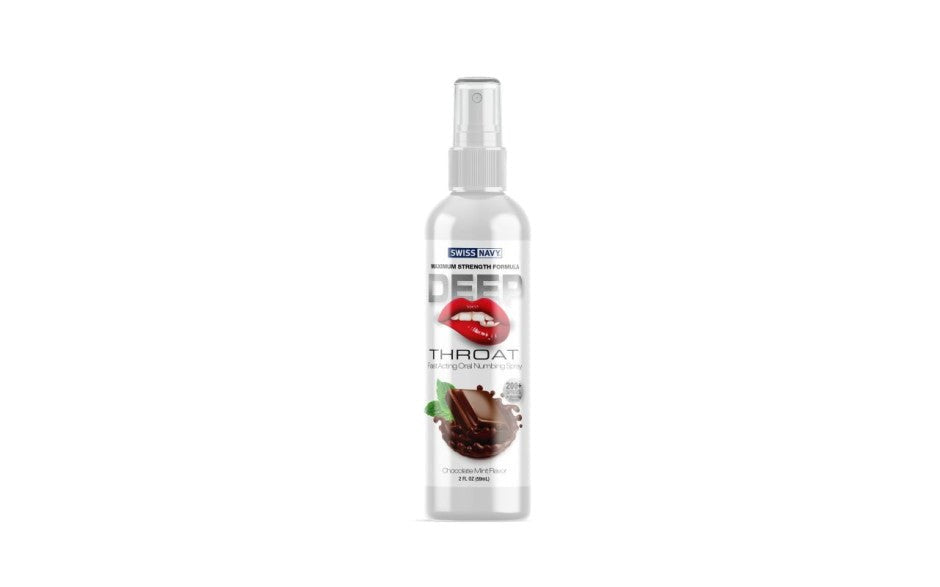 Swiss Navy Deep Throat Fast Acting Oral Numbing Spray 59 ml - - Delay and Excite Sprays