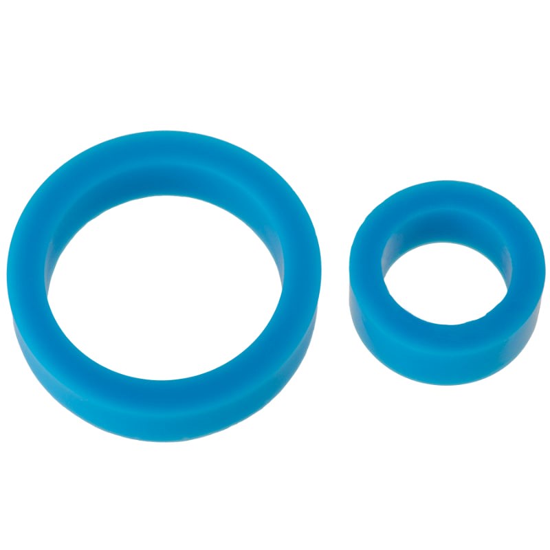 Titanmen Stretchy Silicone Cock Rings Double Pack - - Stretchy Cock Rings