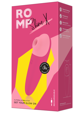 Love Honey ROMP Shine X Rechargeable Clitoral Suction Vibe - Clit Ticklers and Pulsators