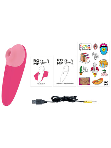 Love Honey ROMP Shine X Rechargeable Clitoral Suction Vibe - Clit Ticklers and Pulsators
