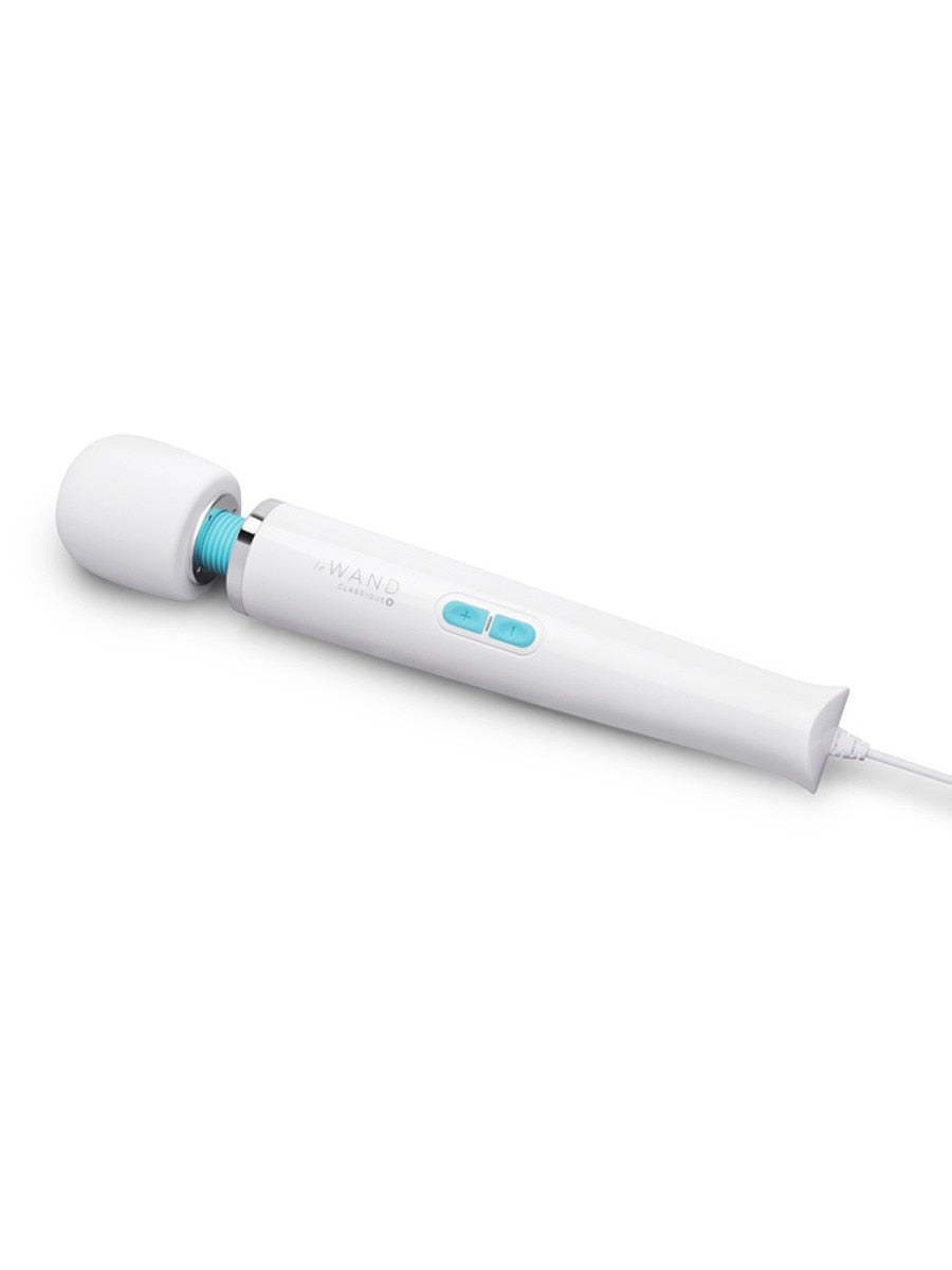 Le Wand Classique Plug In Body Wand Massager - White - Body Wands