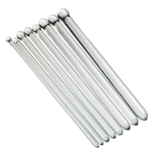 BDStyle Clear Glass Smooth Male Urethral Plug Kit - Urethral Sounds