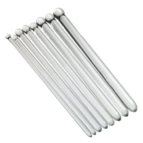 BDStyle Clear Glass Smooth Male Urethral Plug Kit - Urethral Sounds