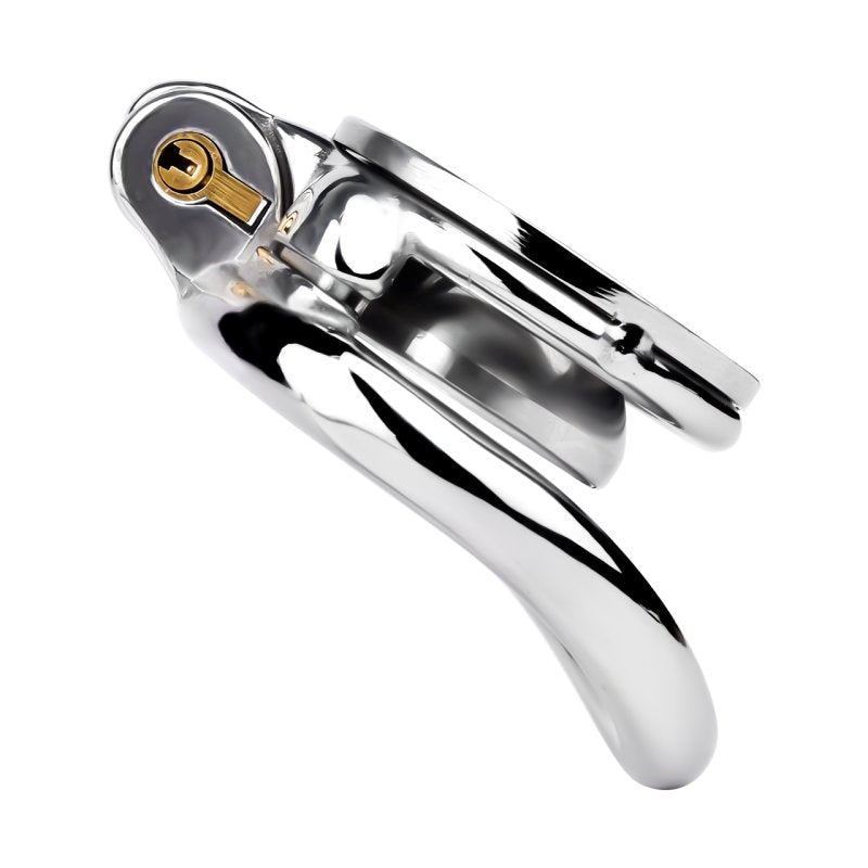 BDStyle M Flat Metal Male Chastity Device Inverted - - Male Chastity