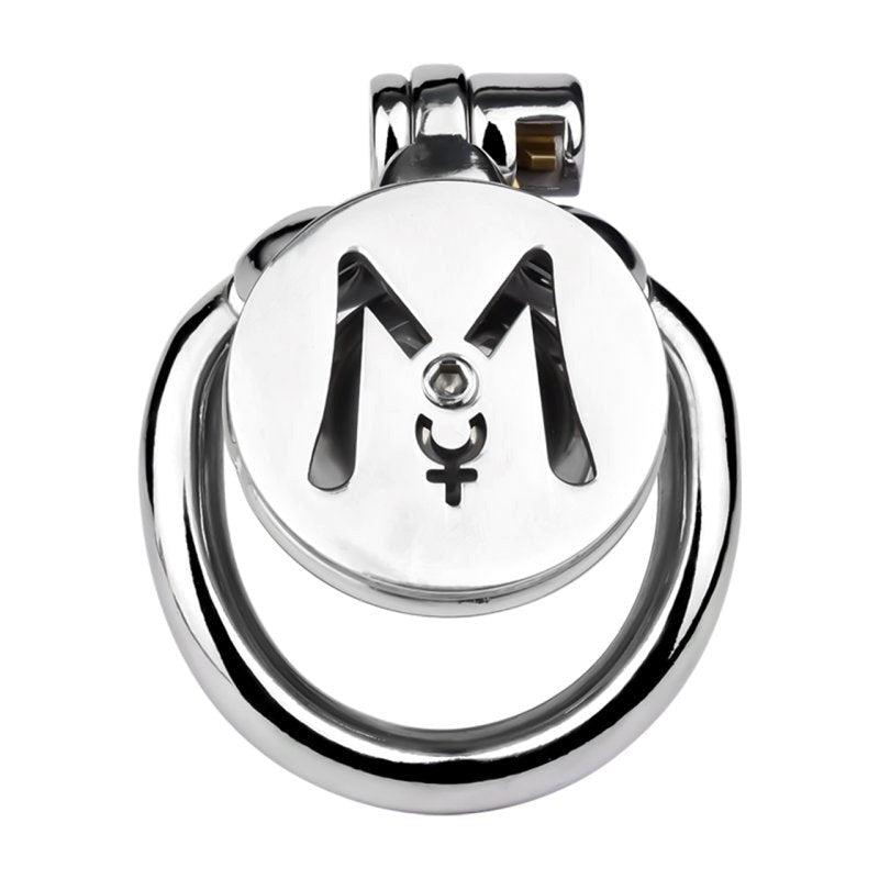 BDStyle M Flat Metal Male Chastity Device Inverted - - Male Chastity