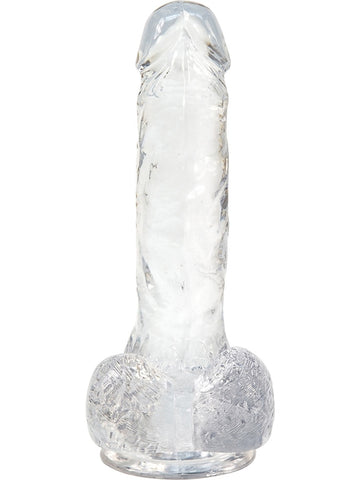 BMS Factory Crystal Addiction 7 Inch Clear Dildo with Balls