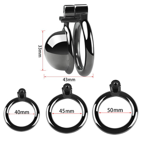 BDStyle CB Chastity Lock Cock Cage Black - Male Chastity