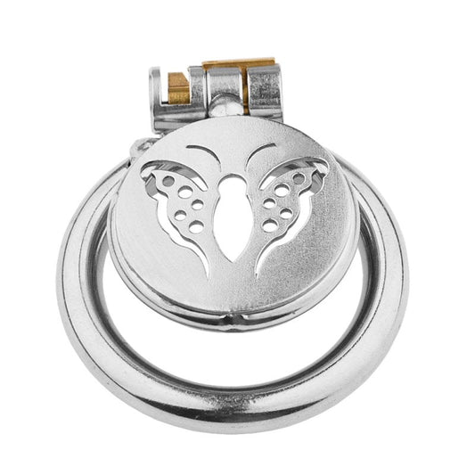 BDStyle Butterfly Flat Metal Male Chastity Cage - Male Chastity