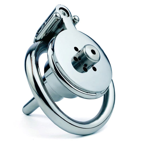 BDStyle Double Screw Negative Male Chastity Cage With Catheter - Male Chastity
