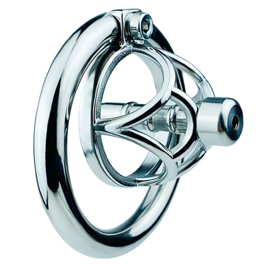 BDStyle Hex Screw Mens Cock Cage With Urethral Catheter - Male Chastity