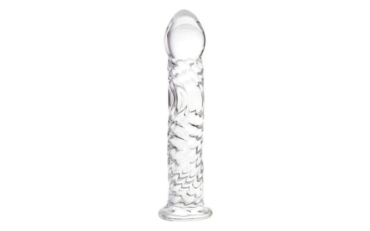 Sexus Suction Cup Glass Dildo 16cm Clear - Glass Sex Toys