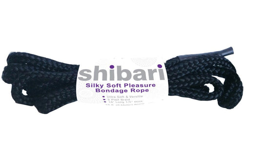 Shibari Silky Soft Bondage Rope 5m Black - Cuffs And Restraints