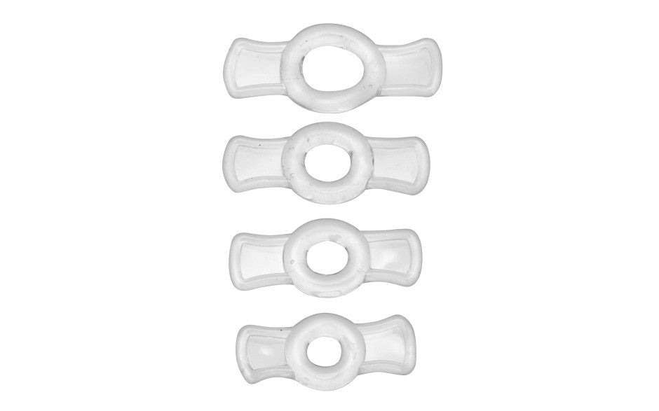 Size Matters Endurance 4 Piece Penis Ring Set Clear - - Cock Ring Sets