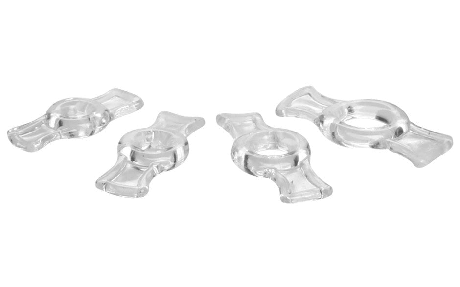 Size Matters Endurance 4 Piece Penis Ring Set Clear - - Cock Ring Sets