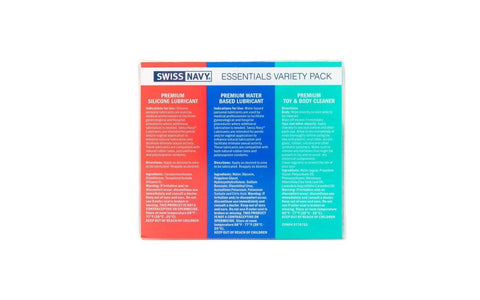 Swiss Navy Essentials Adult Lubricant Travel Kit 30ml - Massage Oils and Lubricants