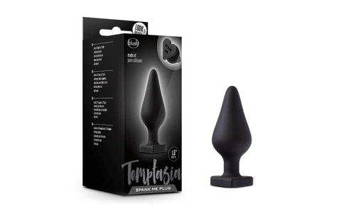 Temptasia Spank Me Silicone Butt Plug Black - Butt Plugs