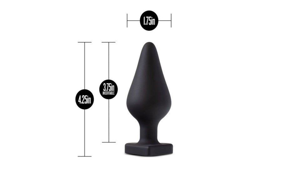 Temptasia Fuck Me Flexible Silicone Butt Plug Black - Butt Plugs