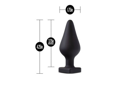 Temptasia Fuck Me Flexible Silicone Butt Plug Black - Butt Plugs