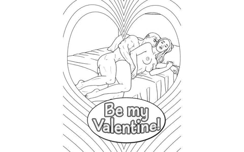 Wood Rocket My Naughty Valentine Adult Colouring Book - Party Gifts and Novelties
