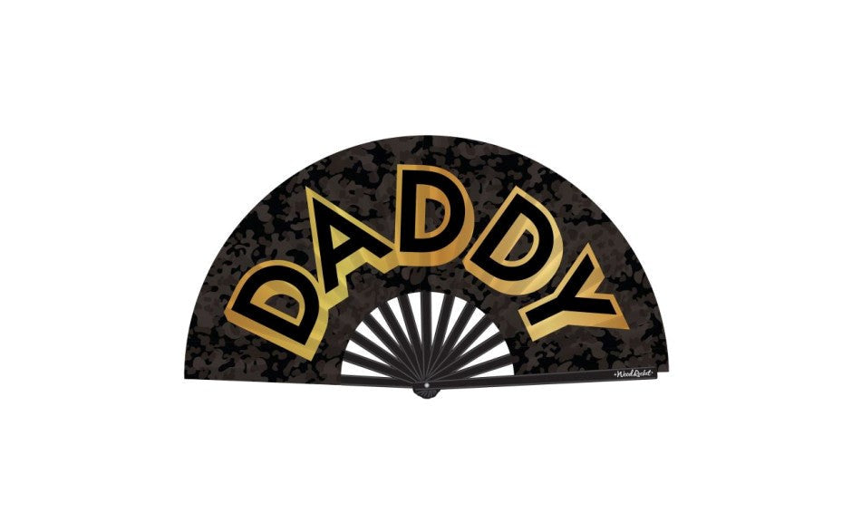 Wood Rocket Daddy Large Sized Folding Hand Fan - Party Gifts and Novelties
