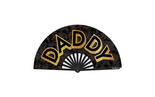 Wood Rocket Daddy Large Sized Folding Hand Fan - Party Gifts and Novelties