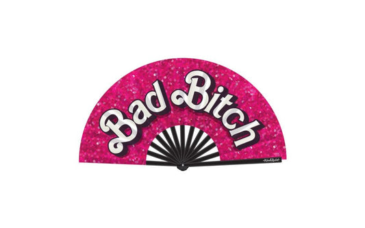 Wood Rocket Bad Bitch Barbie Inspired Hand Folding Fan - Party Gifts and Novelties