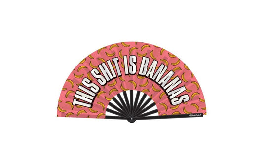 Wood Rocket This Shit Is Bananas Folding Fan - Party Gifts and Novelties