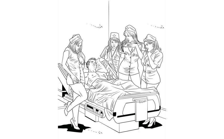 Wood Rocket XXX Nurses Adult Coloring Book - Party Gifts and Novelties