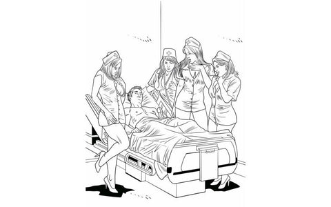 Wood Rocket XXX Nurses Adult Coloring Book - Party Gifts and Novelties